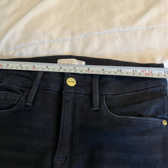 Frame Le Crop Mini Boot Black size 26  Raw Hemline Streetwear Edgy. NWOT - Picture 13 of 17